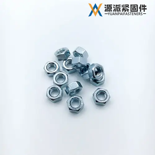 Hexagon Nut with Blue White Electroplated Zinc Surface Finish thumbnail 5