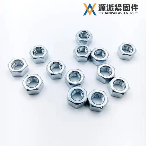 Hexagon Nut with Blue White Electroplated Zinc Surface Finish thumbnail 3