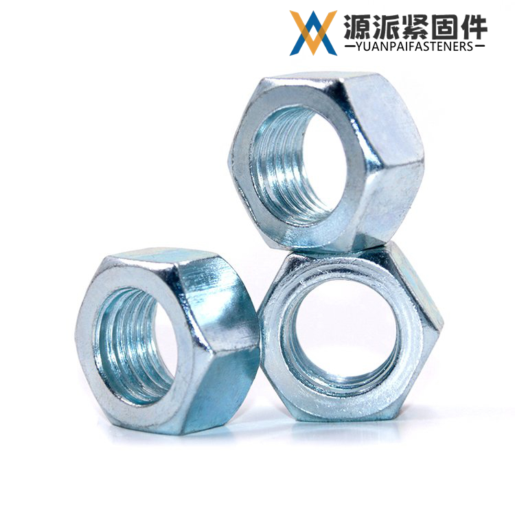 Hexagon Nut with Blue White Electroplated Zinc Surface Finish thumbnail 4