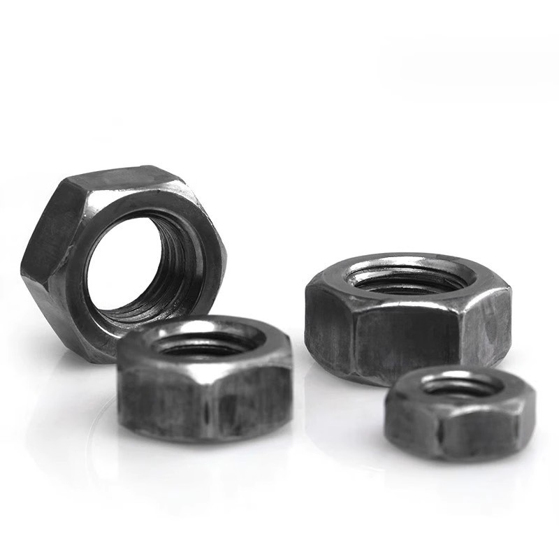 Uncoated Plain Hex Nut, Natural Finish Hexagon Nut thumbnail 2