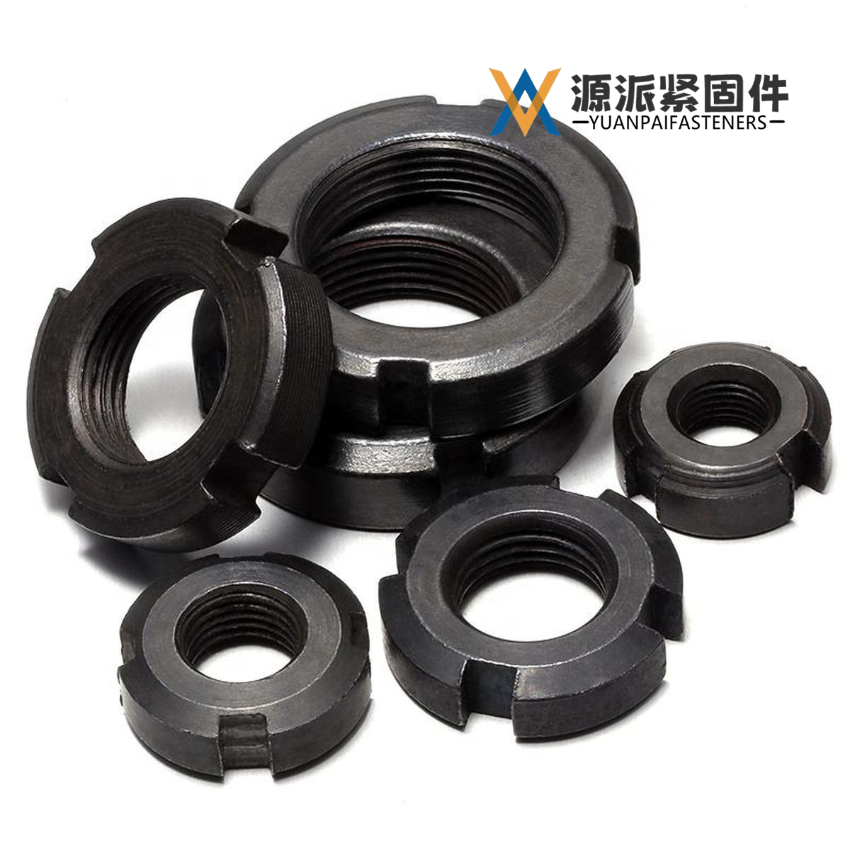 Four-Slot Slotted Round Lock Nut GB/T 812-1988  DIN 981 thumbnail 2