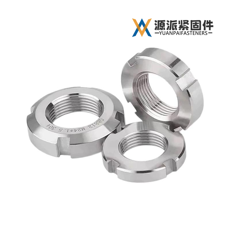 Four-Slot Slotted Round Lock Nut GB/T 812-1988  DIN 981