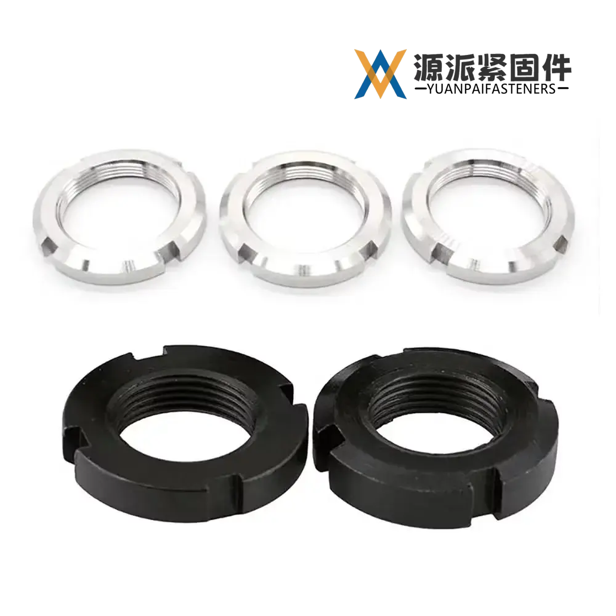 Four-Slot Slotted Round Lock Nut GB/T 812-1988  DIN 981 thumbnail 3